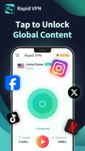 Rapid VPN – Safe Secure Proxy v2.3.1 MOD APK [Premium Unlocked] for Android 5
