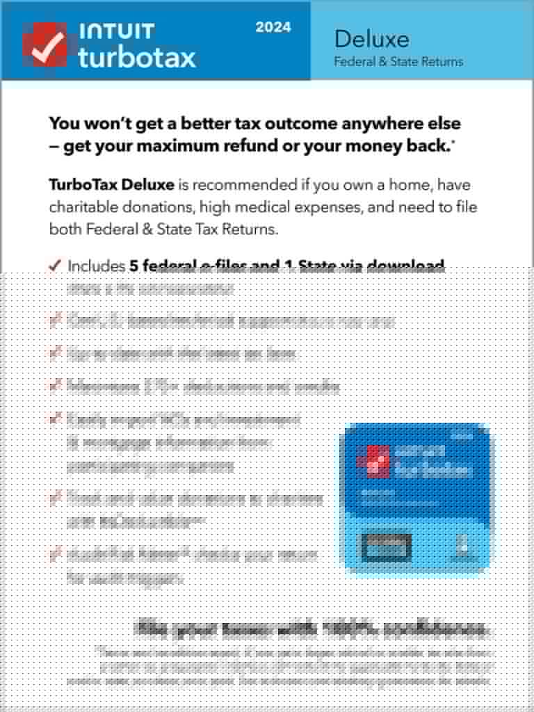 [OLD VERSION] TurboTax Deluxe 2024 Tax Software – Federal & State Tax Return [PC/MAC Download]